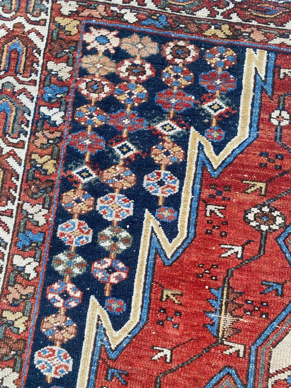 Nice Antique Distressed Mazlaghan Rug For Sale 5