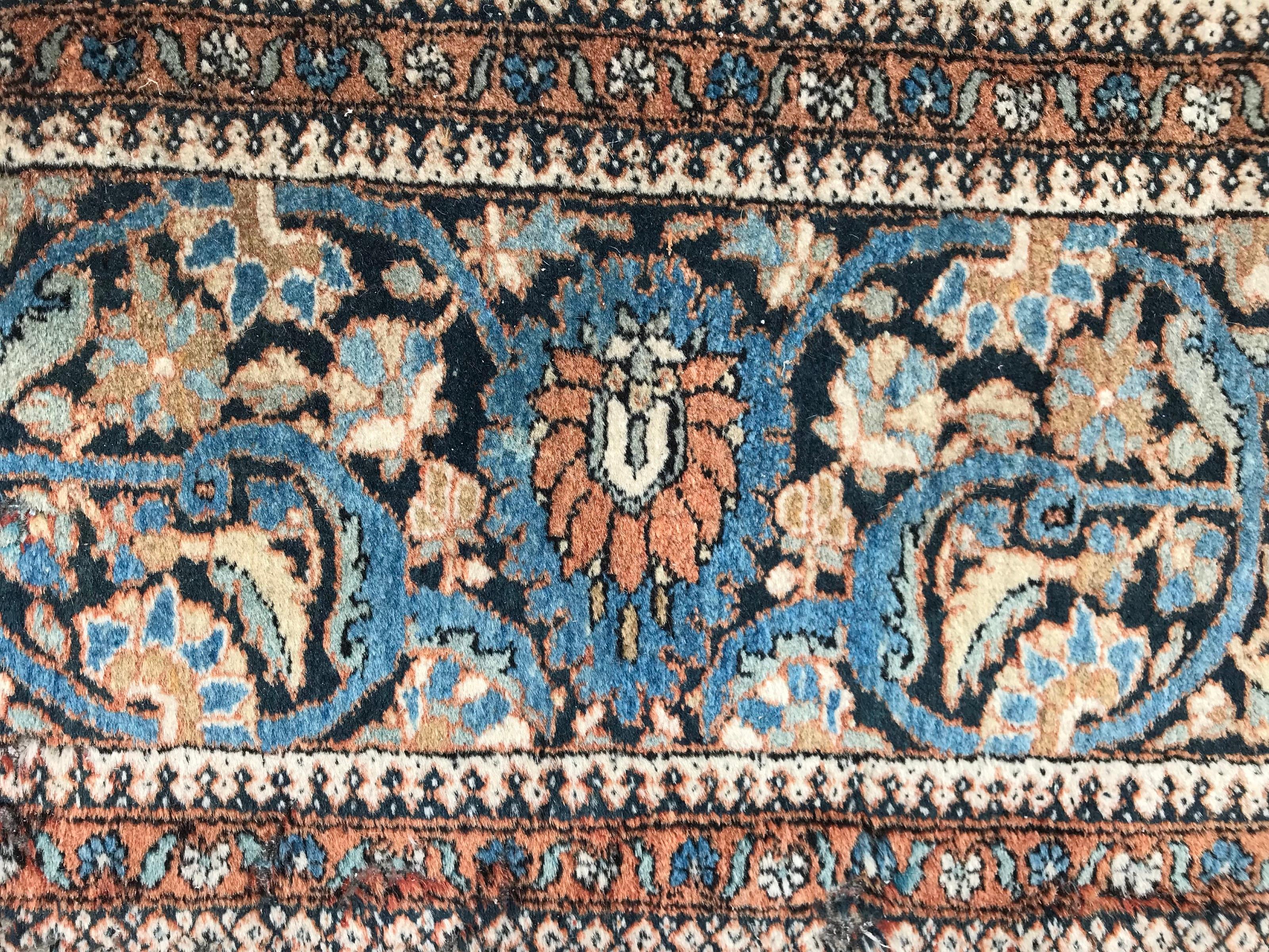 Nice Antique Fine Kashan Rug For Sale 5