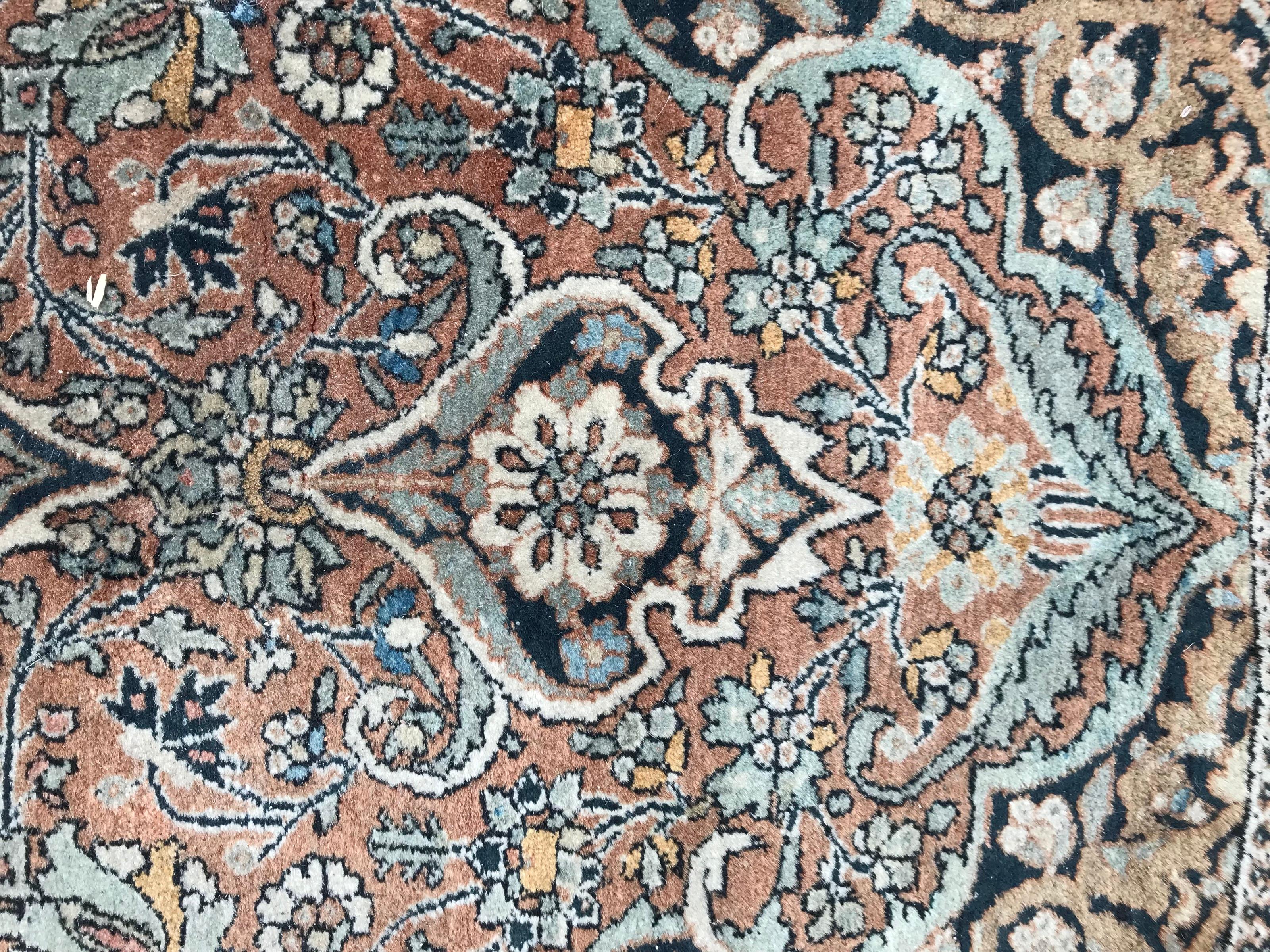 19th Century Nice Antique Fine Kashan Rug For Sale