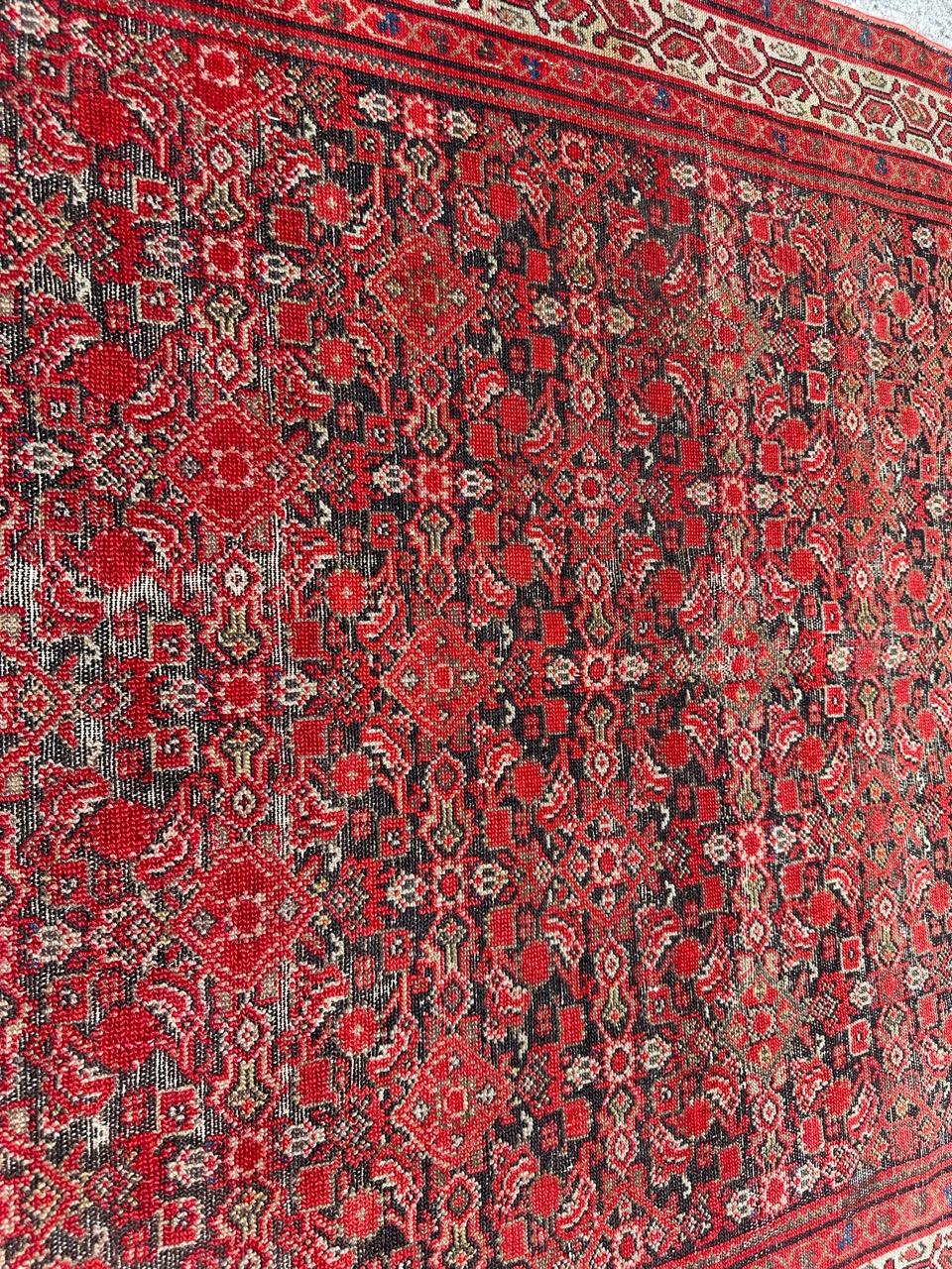 Hand-Knotted Nice antique fine Malayer rug For Sale