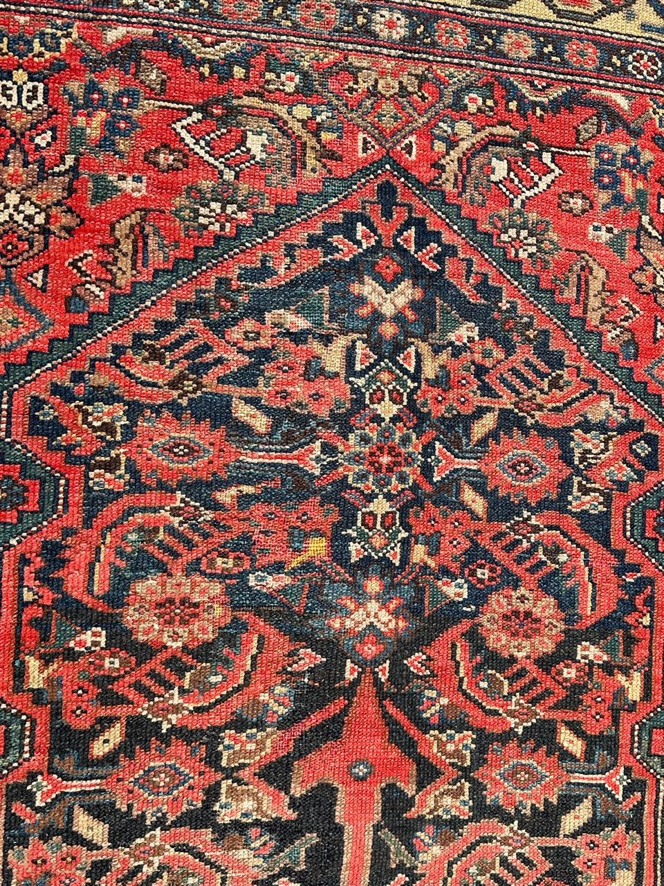 Nice antique fine Malayer runner rug In Good Condition For Sale In Saint Ouen, FR