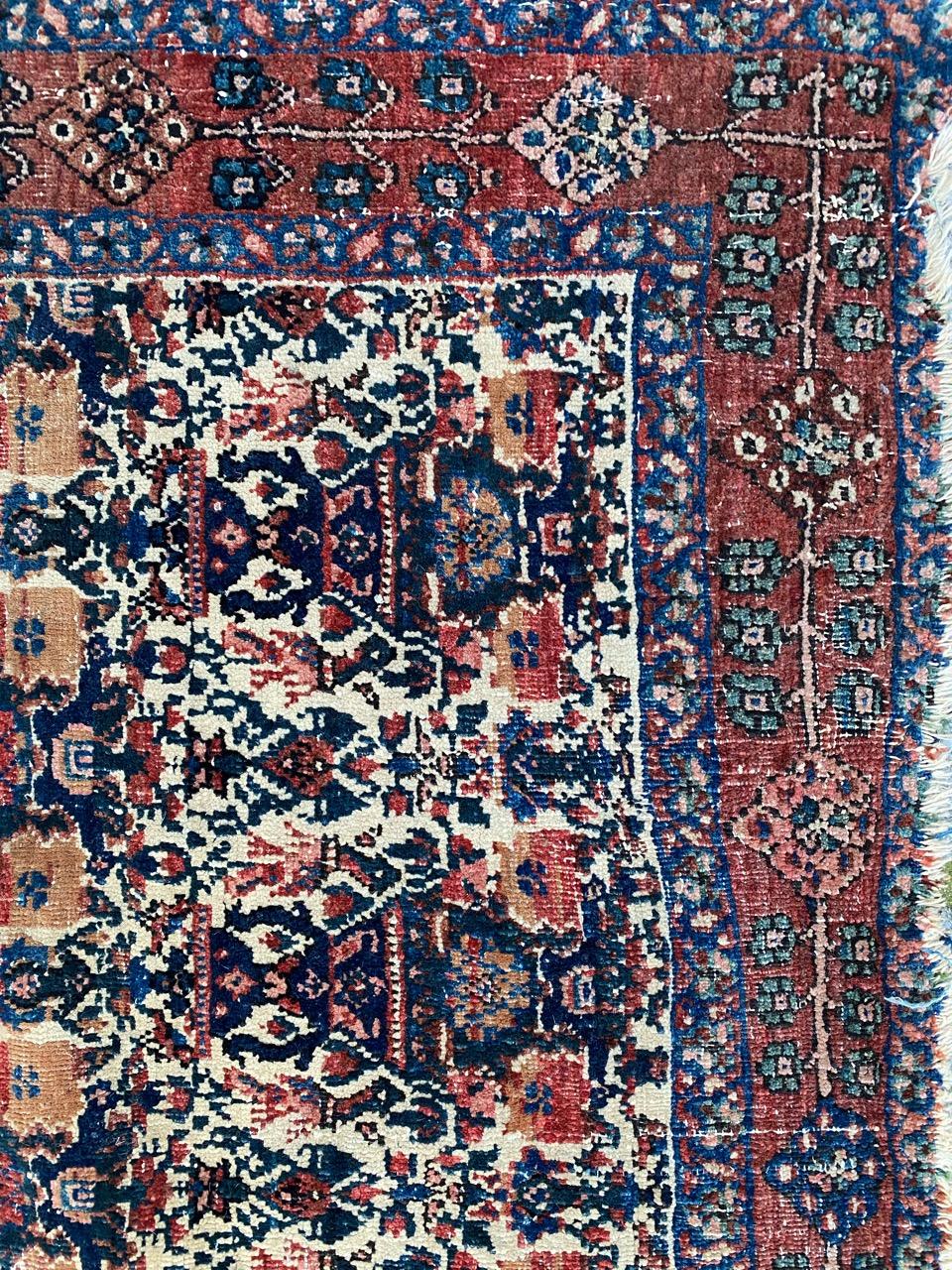 20th Century Bobyrug’s Nice Antique Floral Fine Abadeh Rug For Sale