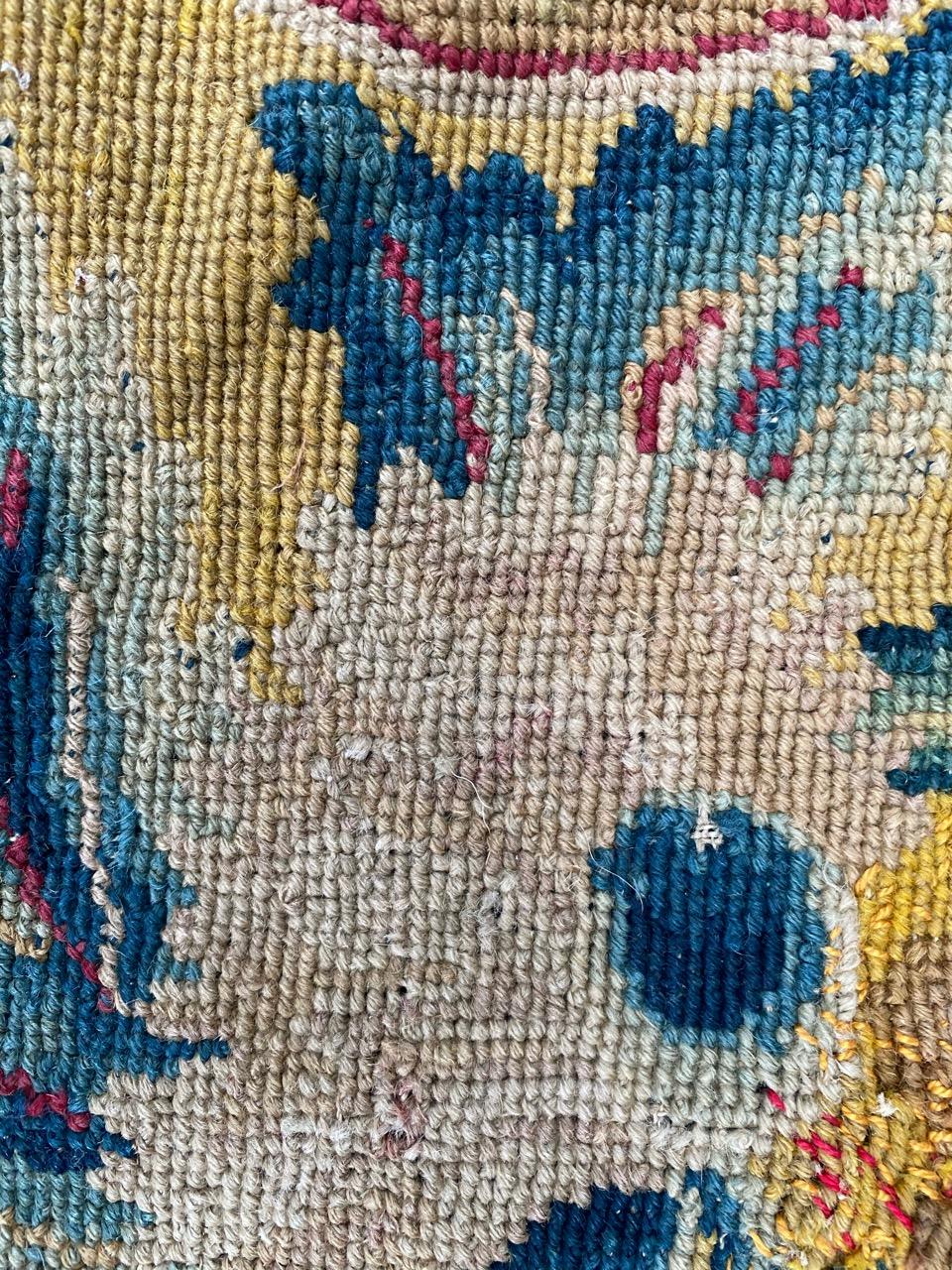 Nice Antique French 18th Century Fragment Needlepoint Tapestry 3