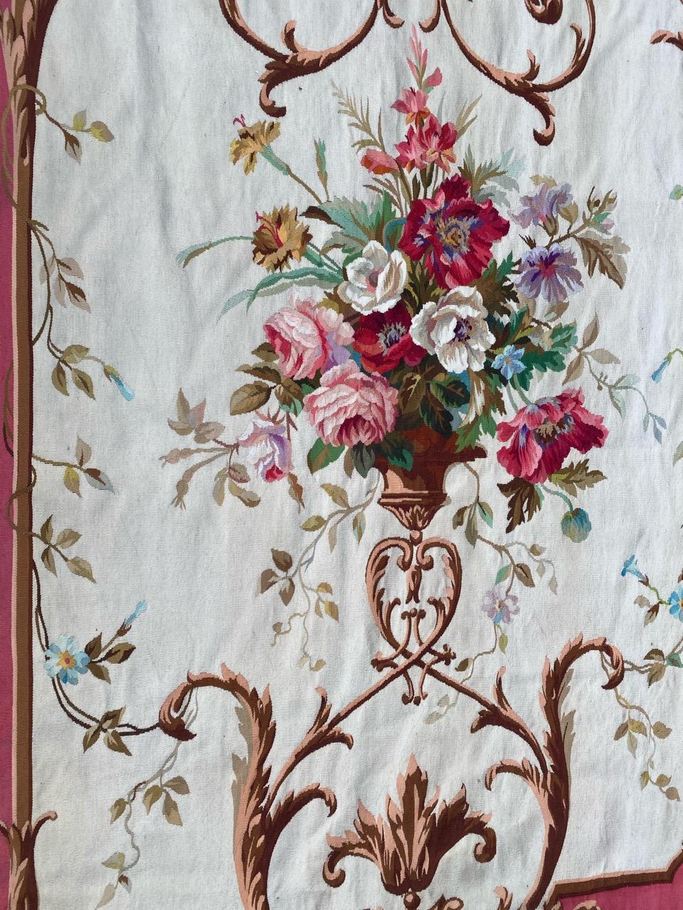 Bobyrug’s Nice Antique French Aubusson Tapestry Panel 9