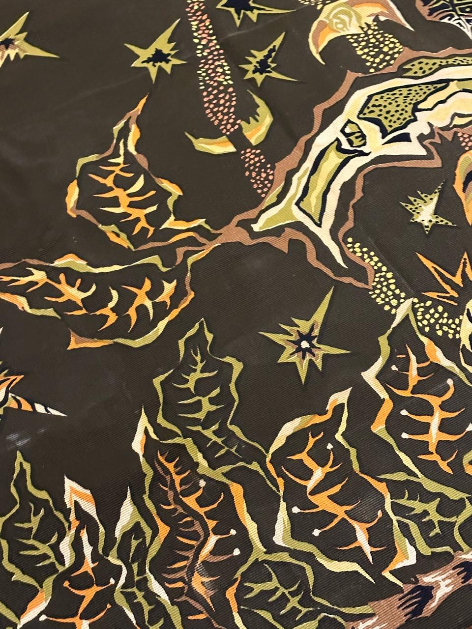 Bobyrug's Nice Antique French Hand Printed Lurçat Signed Tapestry en vente 6