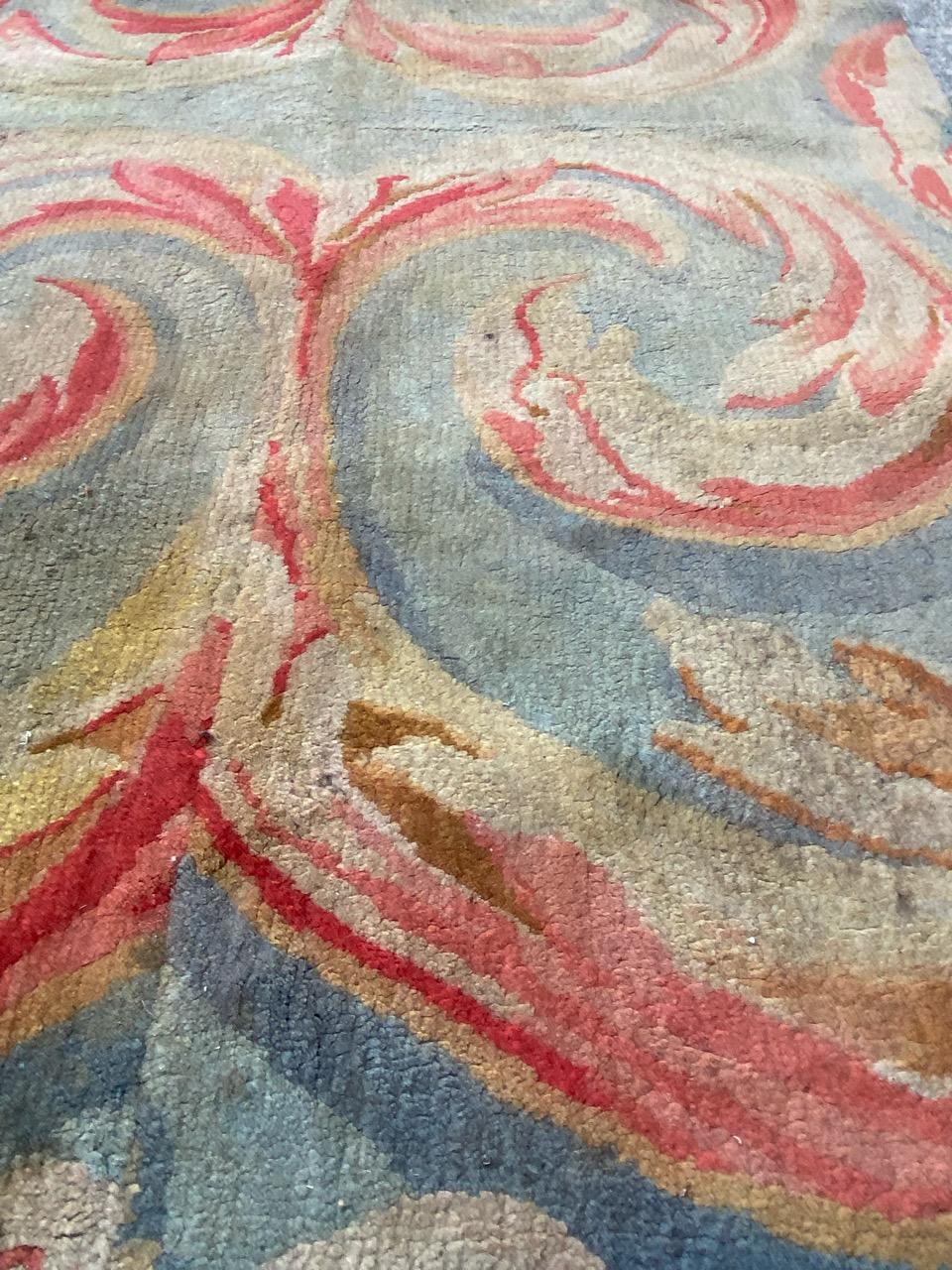 Nice Antique French Savonnerie Fragment Rug 1