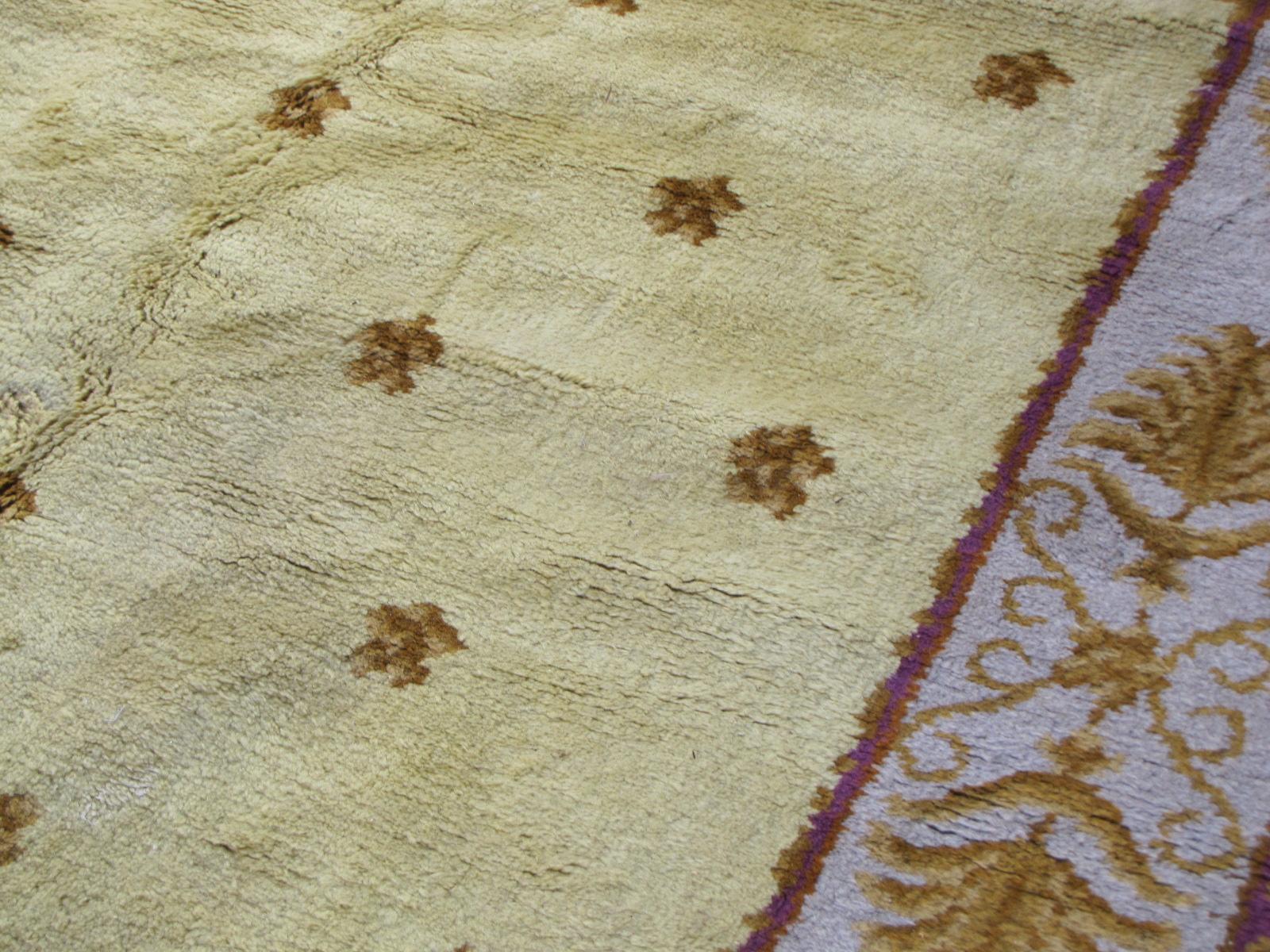 Hand-Knotted Bobyrug’s Nice Antique French Savonnerie Rug For Sale