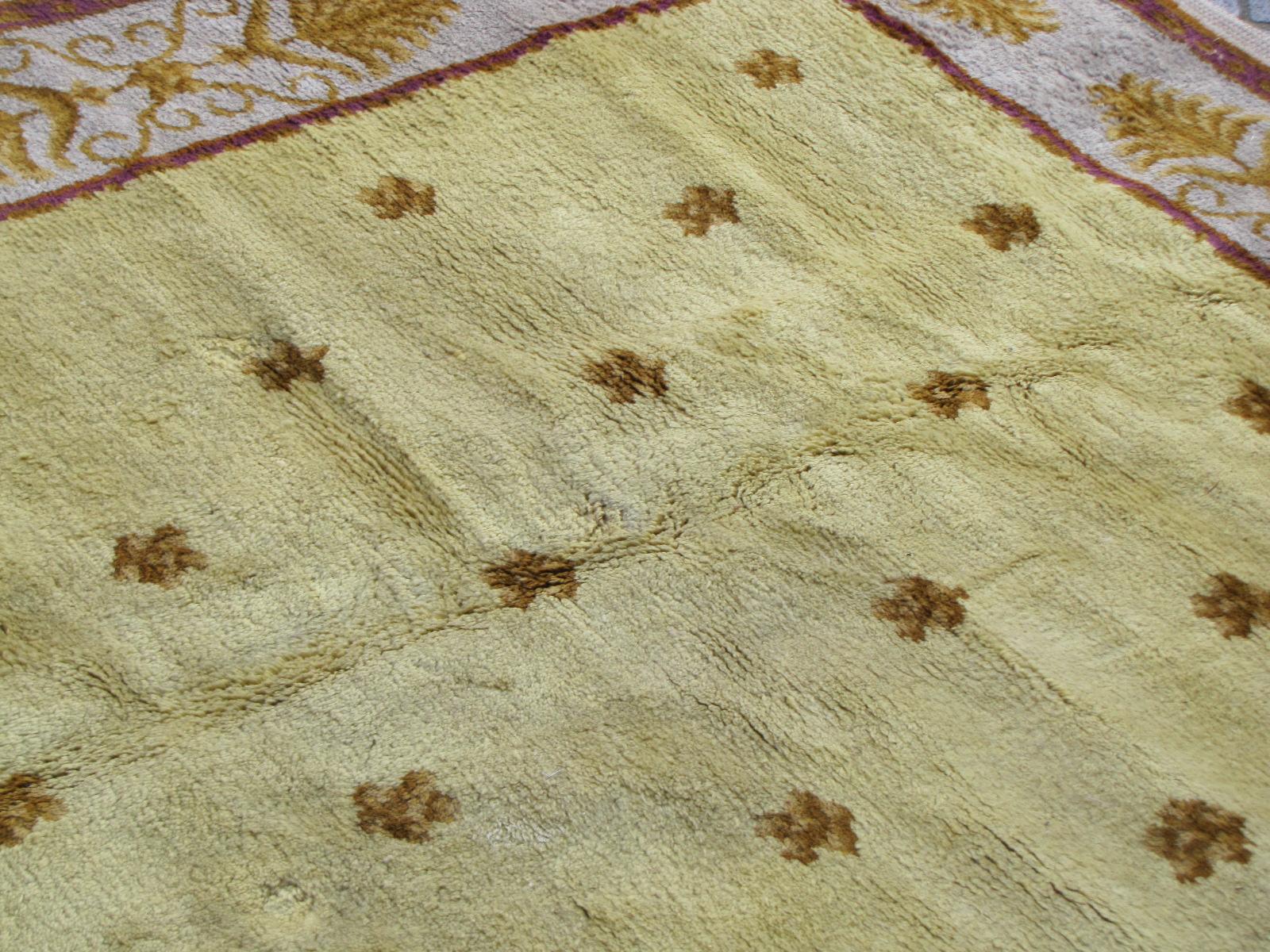 Wool Nice Antique French Savonnerie Rug