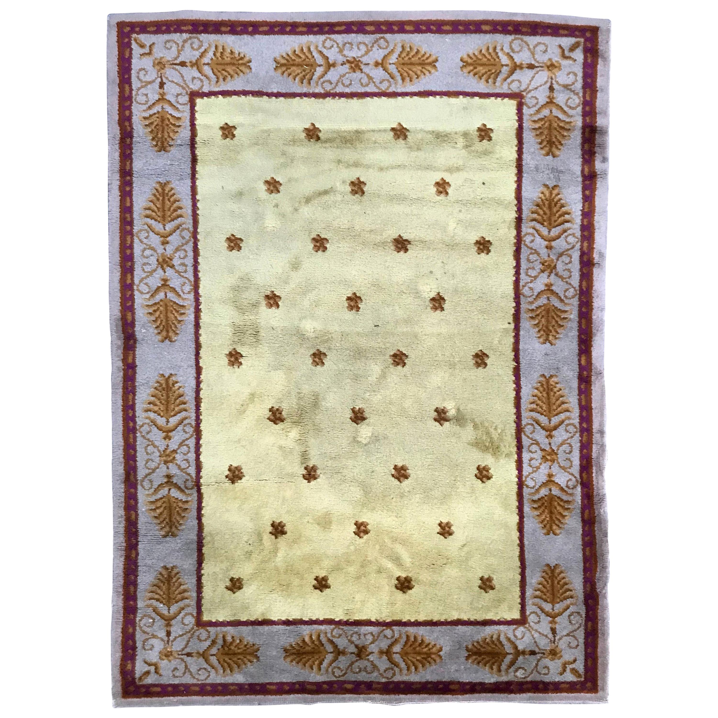 Bobyrug’s Nice Antique French Savonnerie Rug For Sale