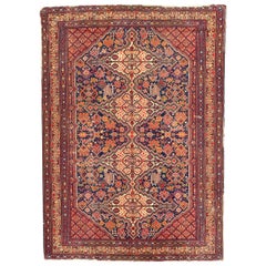 Nice Antique French Shiraz Design Knotted Rug