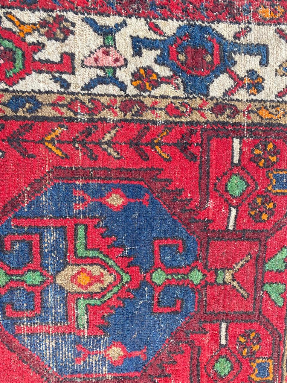 Hand-Knotted Bobyrug’s Nice Antique Hamadan Rug For Sale