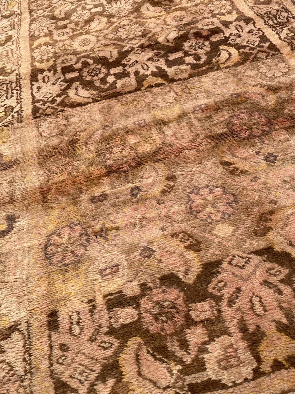 Wool Nice Antique Herati Design Hamadan Runner For Sale