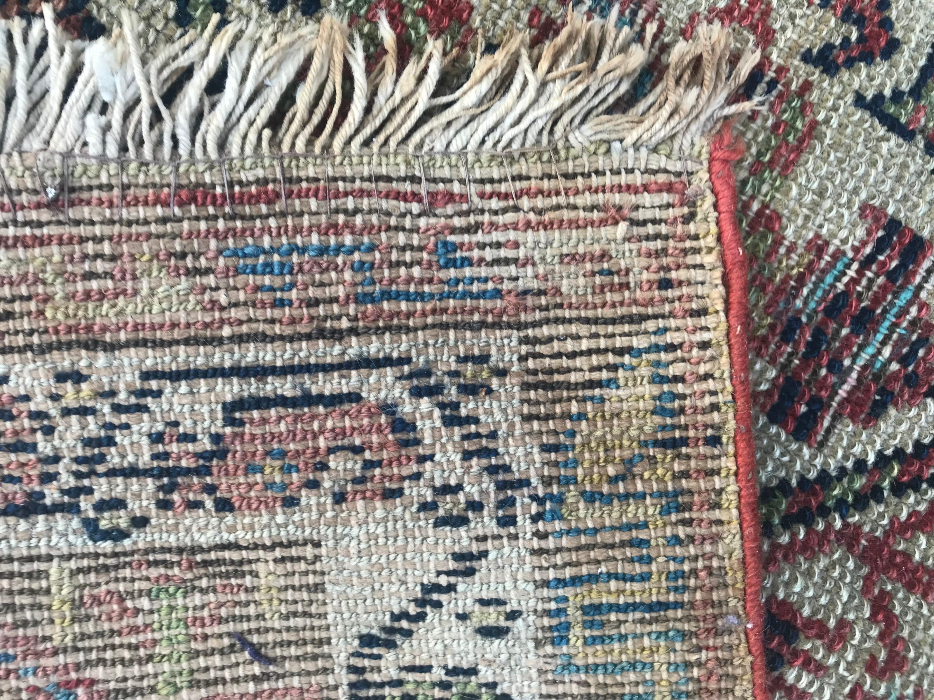 Bobyrug’s Nice Antique Kurdish Decorative Rug For Sale 12