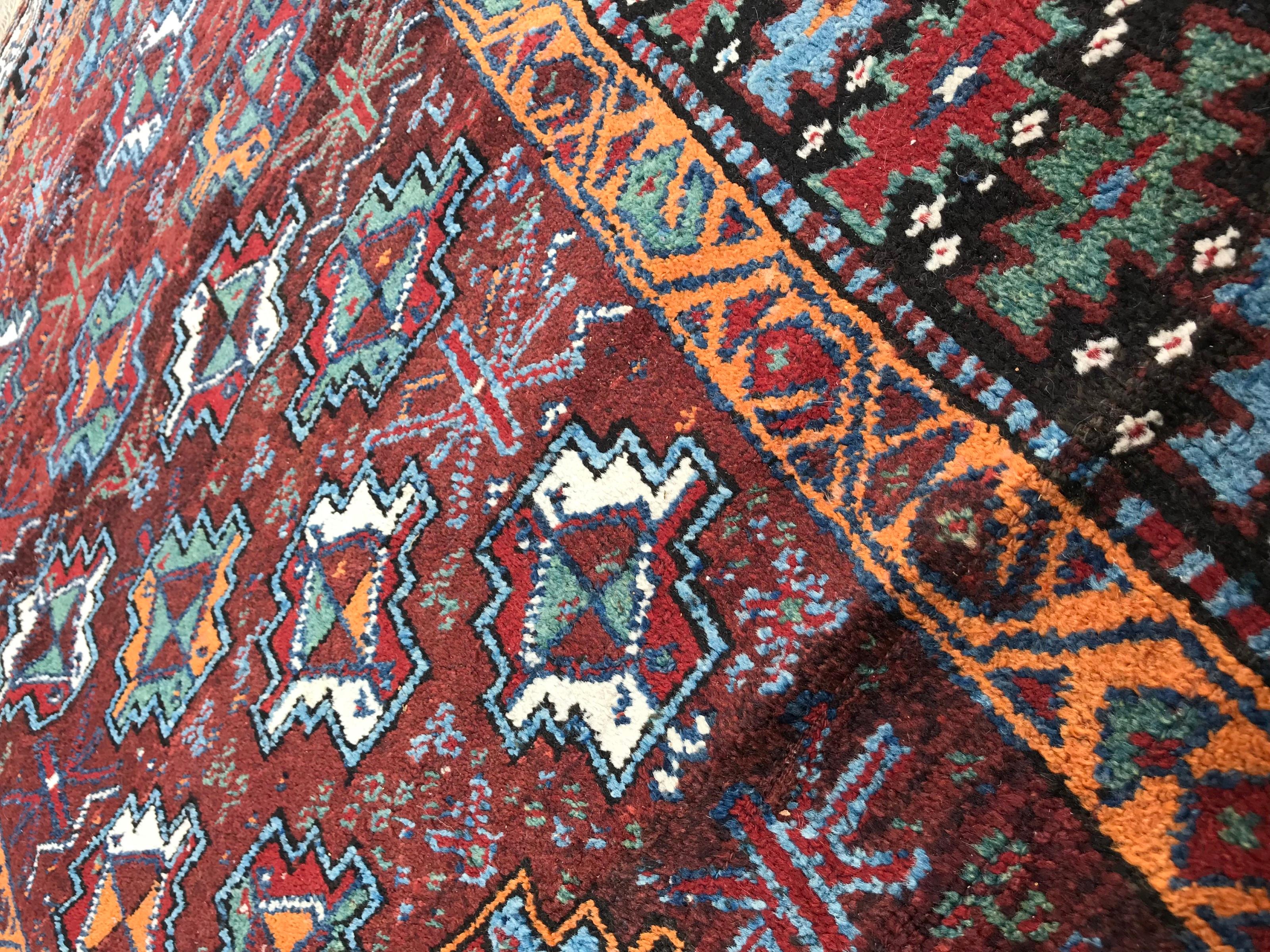 Nice Antique Kurdish Kazak Rug For Sale 1