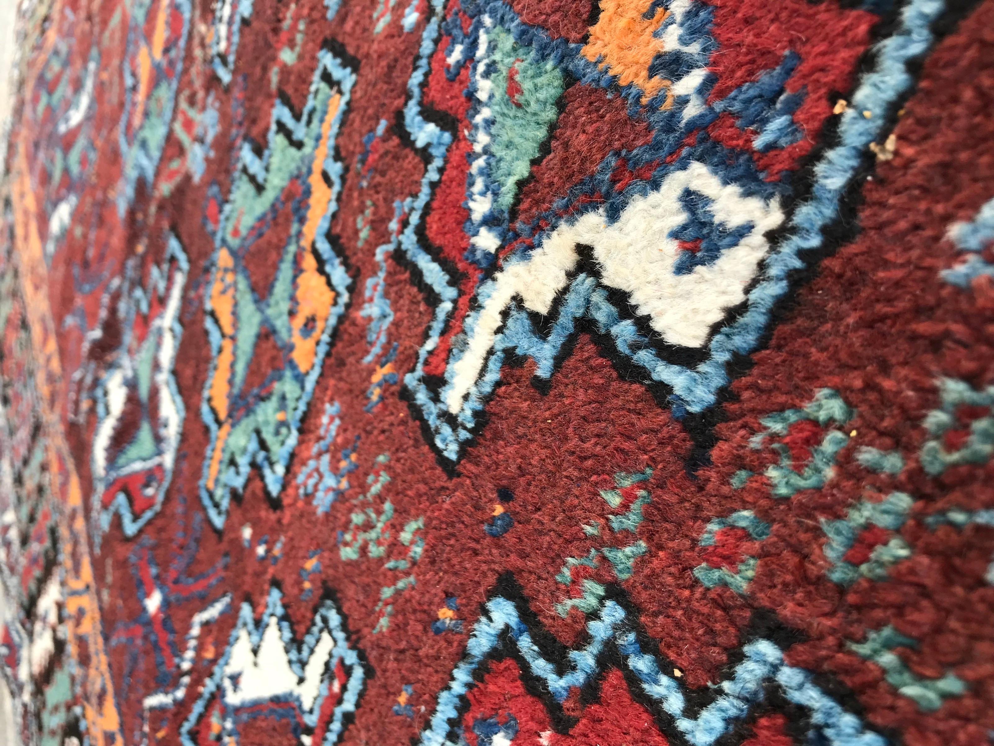 Nice Antique Kurdish Kazak Rug For Sale 2