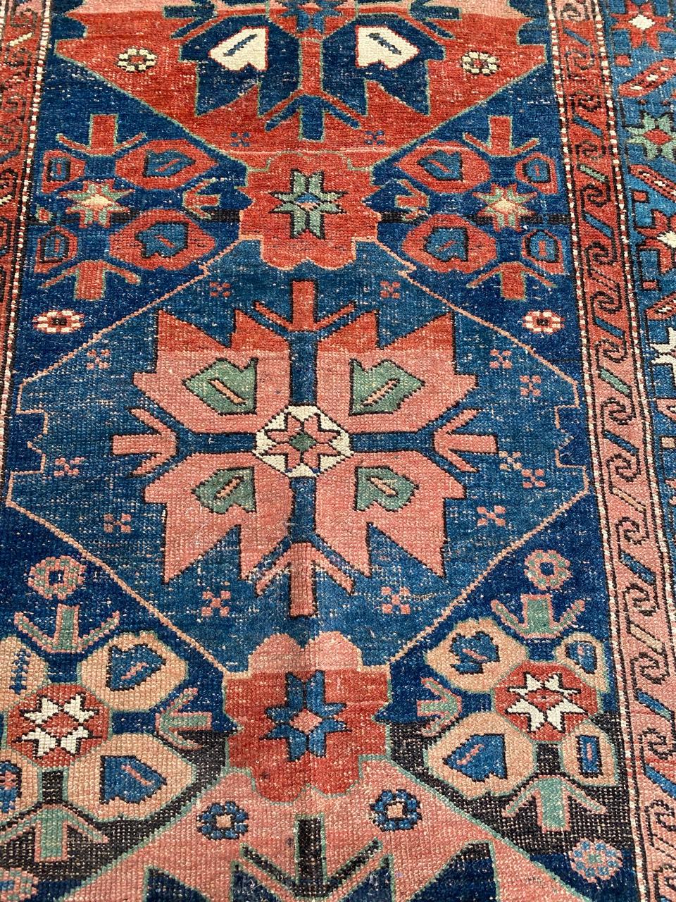 Nice Antique Kurdish Rug In Fair Condition In Saint Ouen, FR