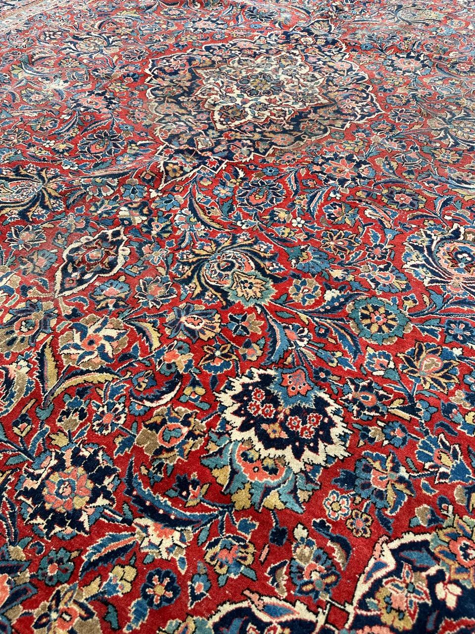 Bobyrug’s Nice antique large kashan rug  For Sale 8
