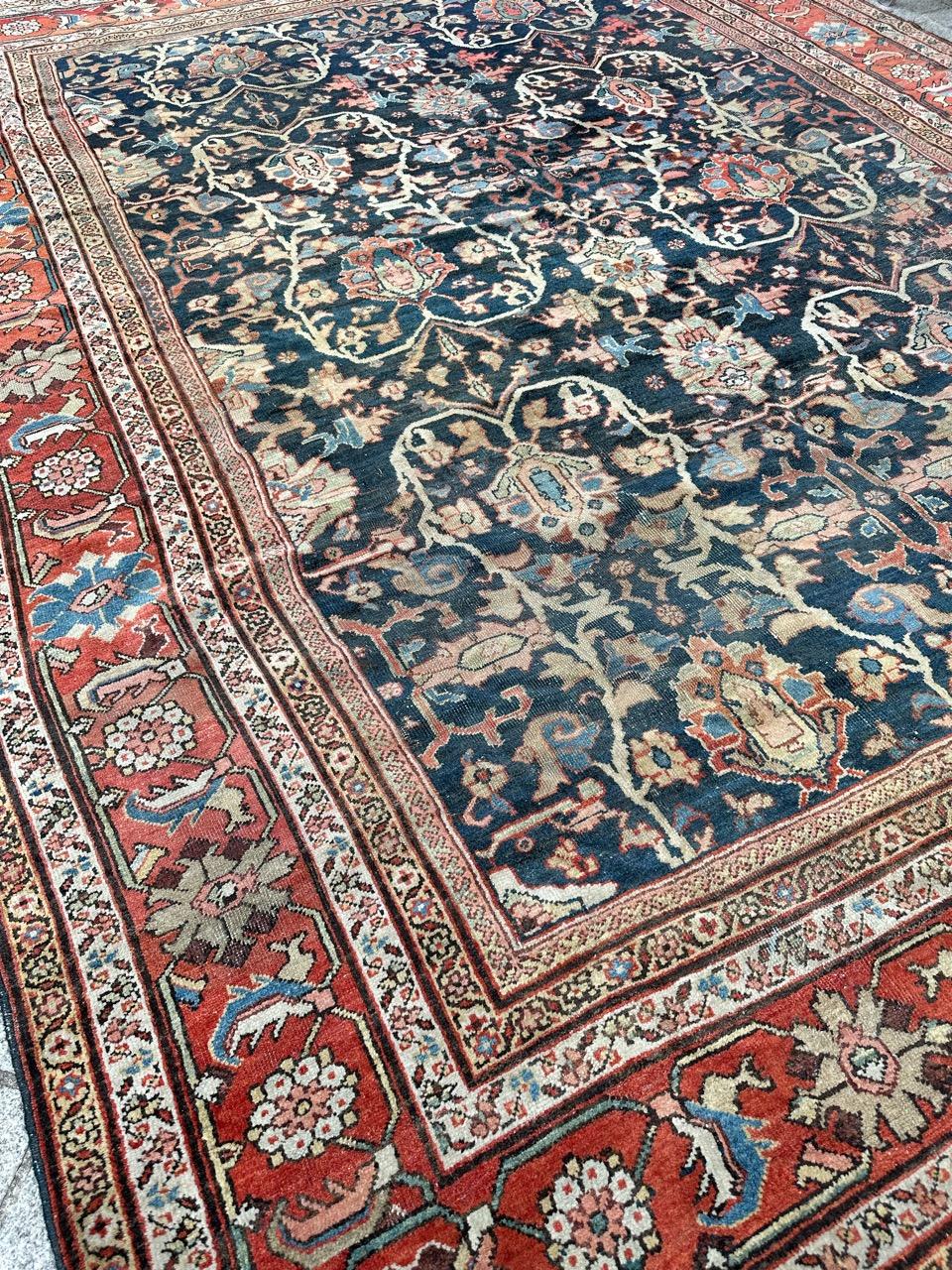 Bobyrug's Schöner antiker großer Mahal-Stil-Teppich im Angebot 2