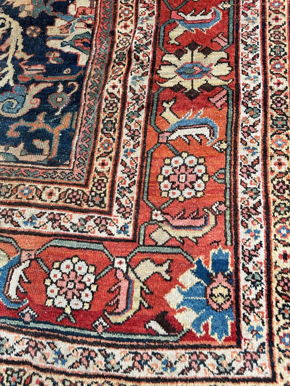 Bobyrug's Schöner antiker großer Mahal-Stil-Teppich im Angebot 4