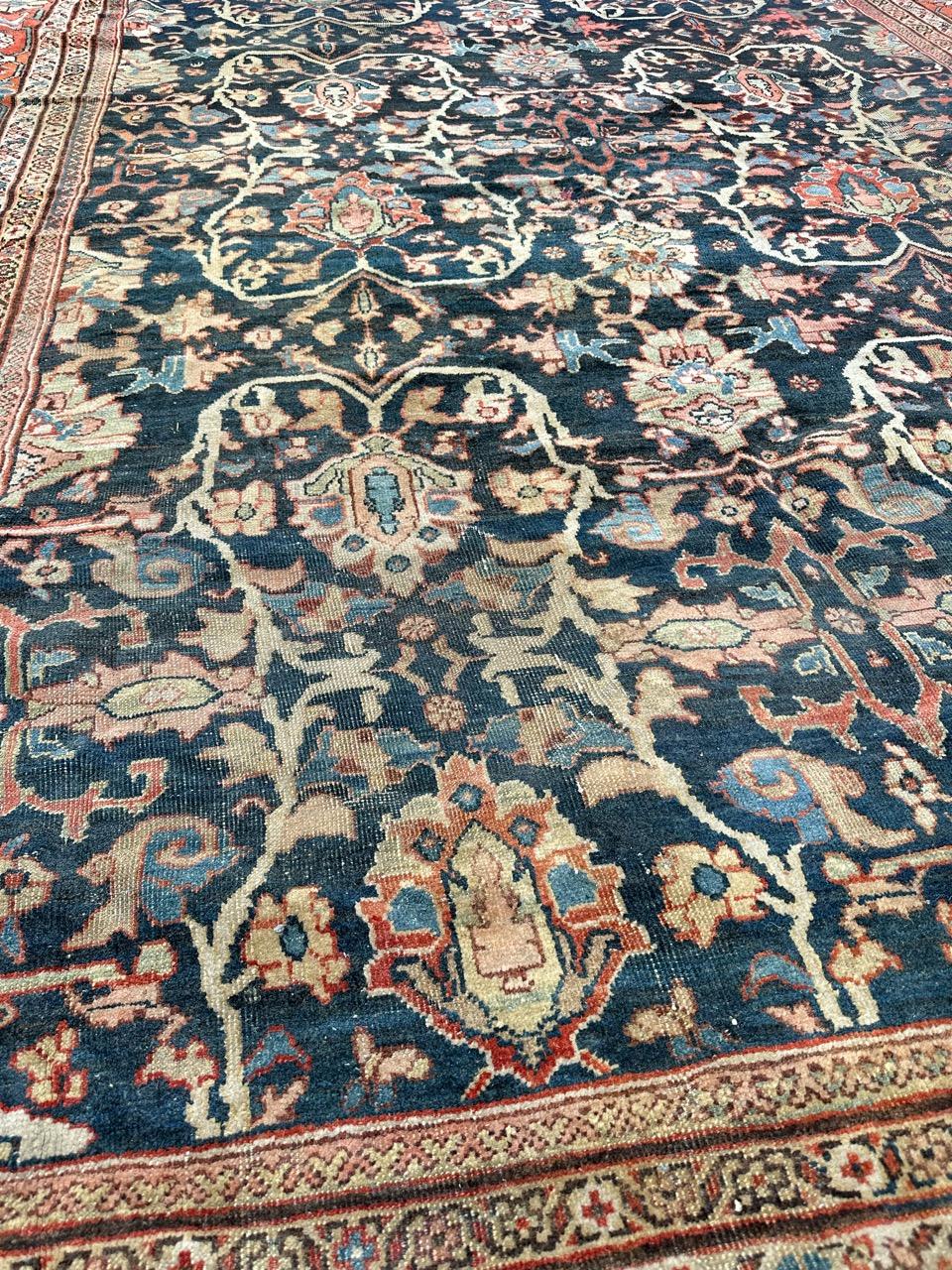 Bobyrug's Schöner antiker großer Mahal-Stil-Teppich im Angebot 6