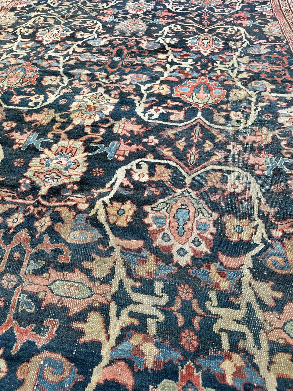 Bobyrug's Schöner antiker großer Mahal-Stil-Teppich im Angebot 7