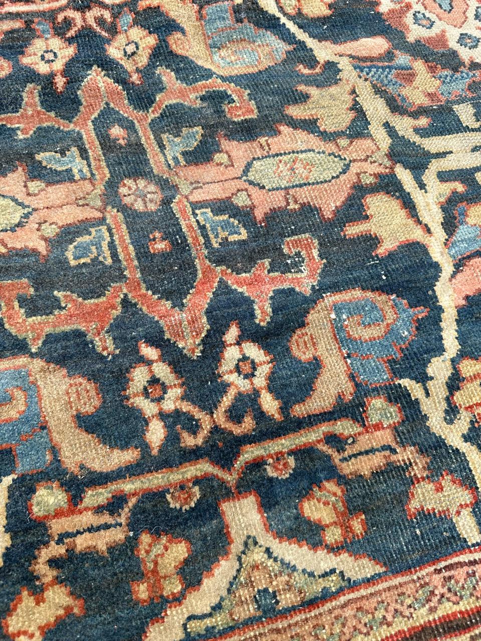 Bobyrug's Schöner antiker großer Mahal-Stil-Teppich im Angebot 9