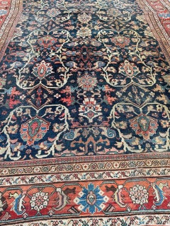 Bobyrug’s Nice antique large mahal style rug