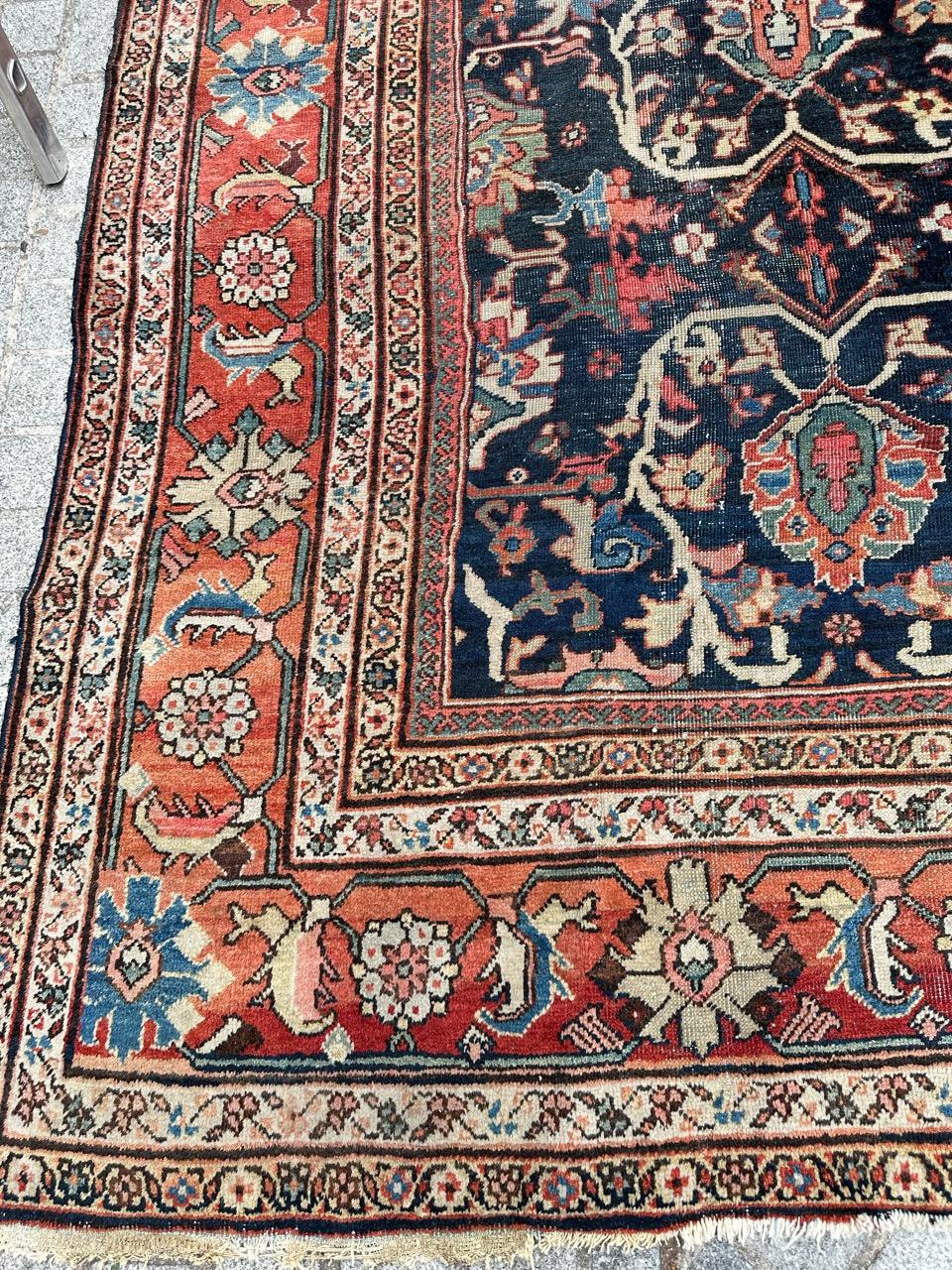 Bobyrug's Schöner antiker großer Mahal-Stil-Teppich (Sultanabad) im Angebot
