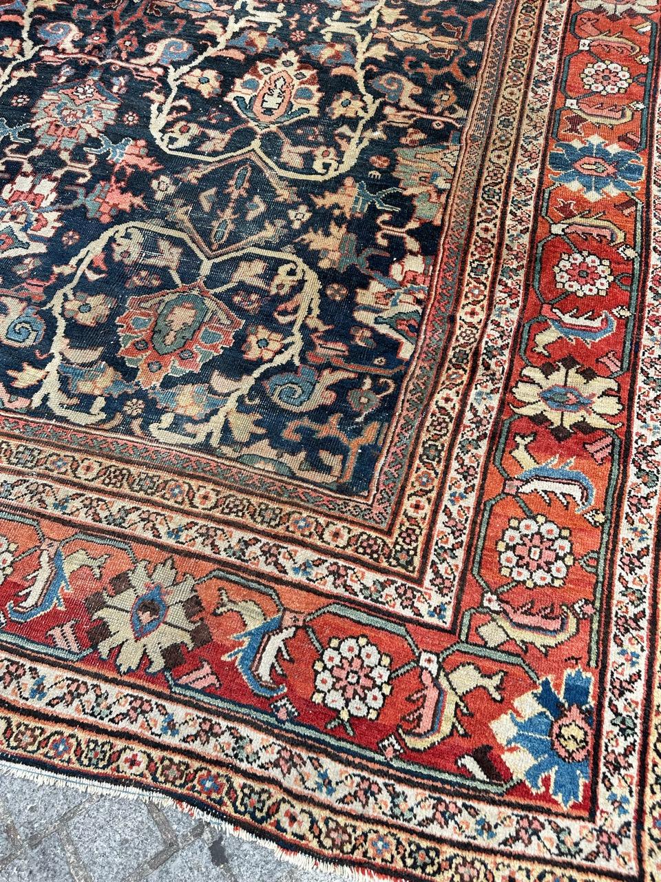 Bobyrug's Schöner antiker großer Mahal-Stil-Teppich (Türkisch) im Angebot