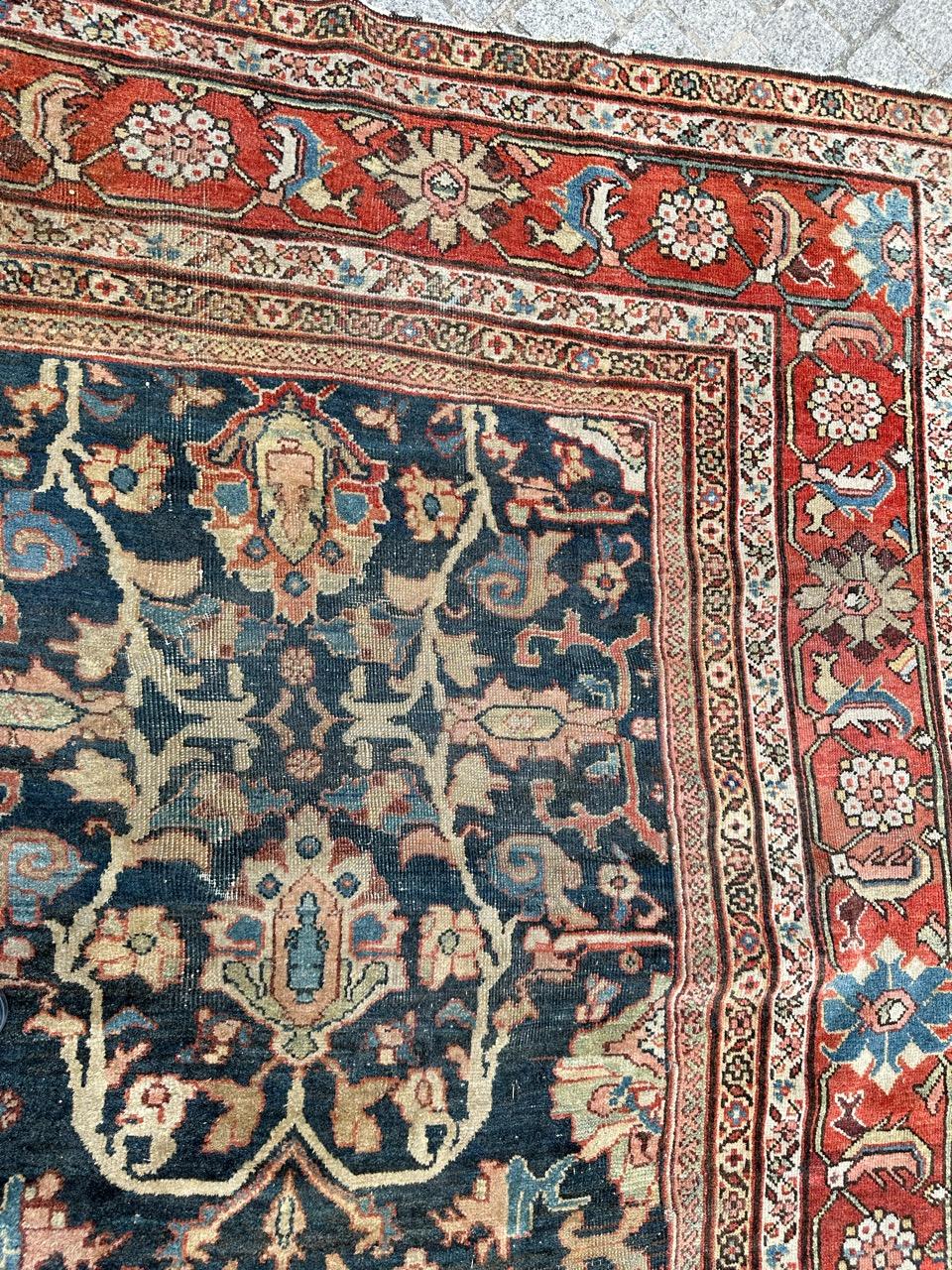 Bobyrug's Schöner antiker großer Mahal-Stil-Teppich im Angebot 1