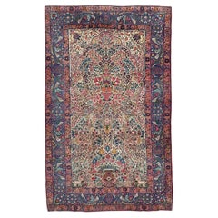 nice antique lavar Kirman rug