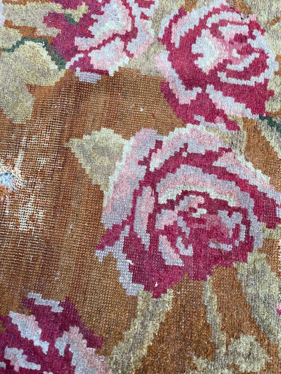 Hand-Knotted Nice Antique Little East European Rug For Sale