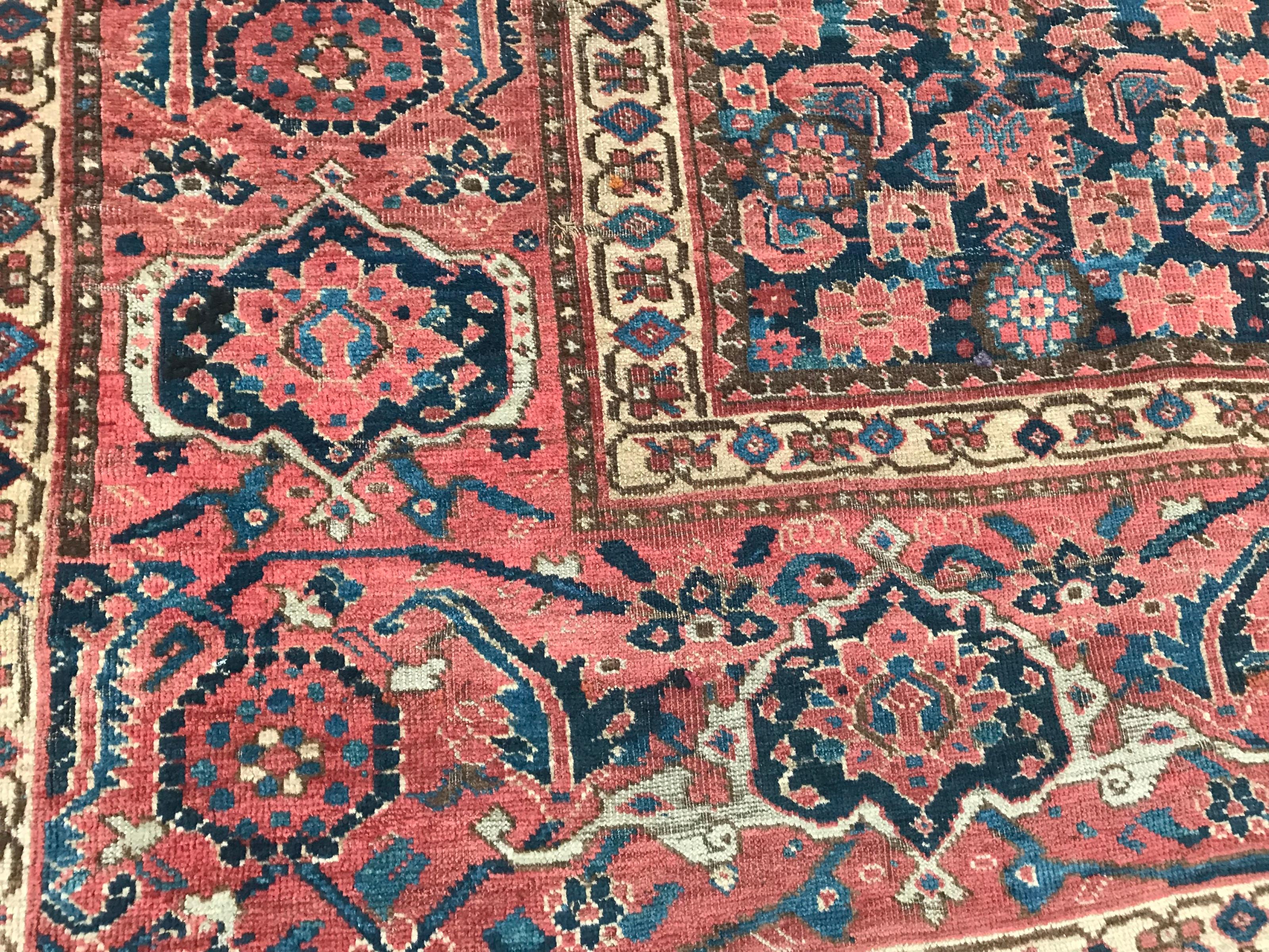 Nice Antique Long Beshir Afghan Rug For Sale 4