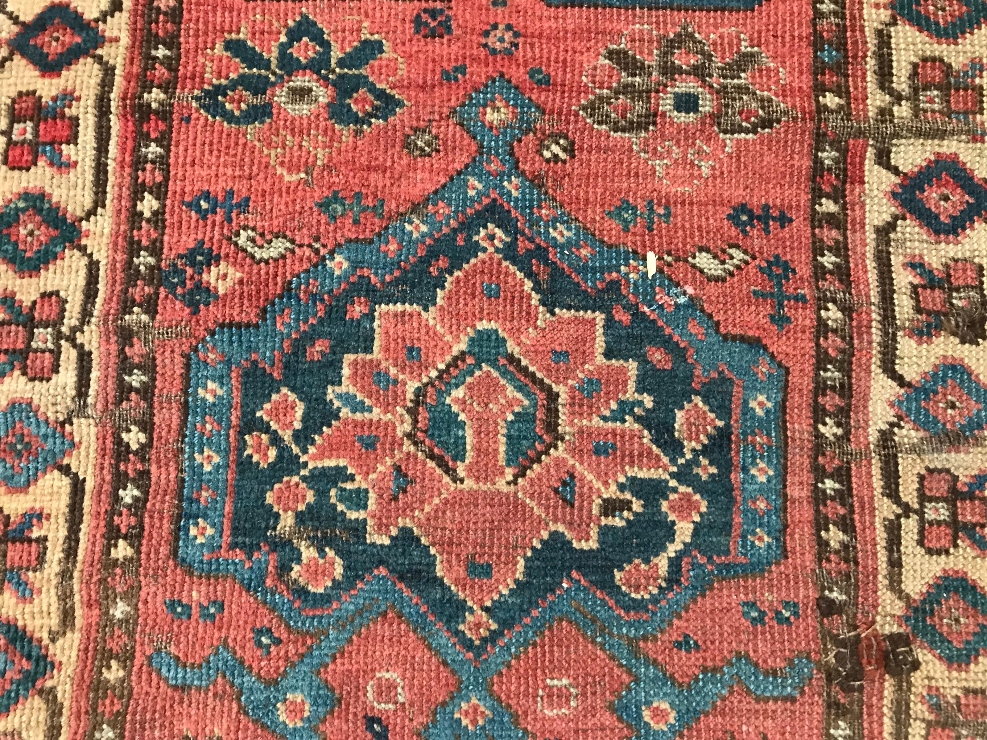 Nice Antique Long Beshir Afghan Rug For Sale 8