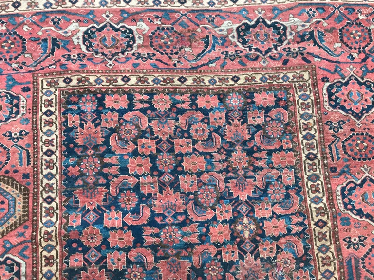 Tapis ancien Ouzbek Beshir fait main, 1B534