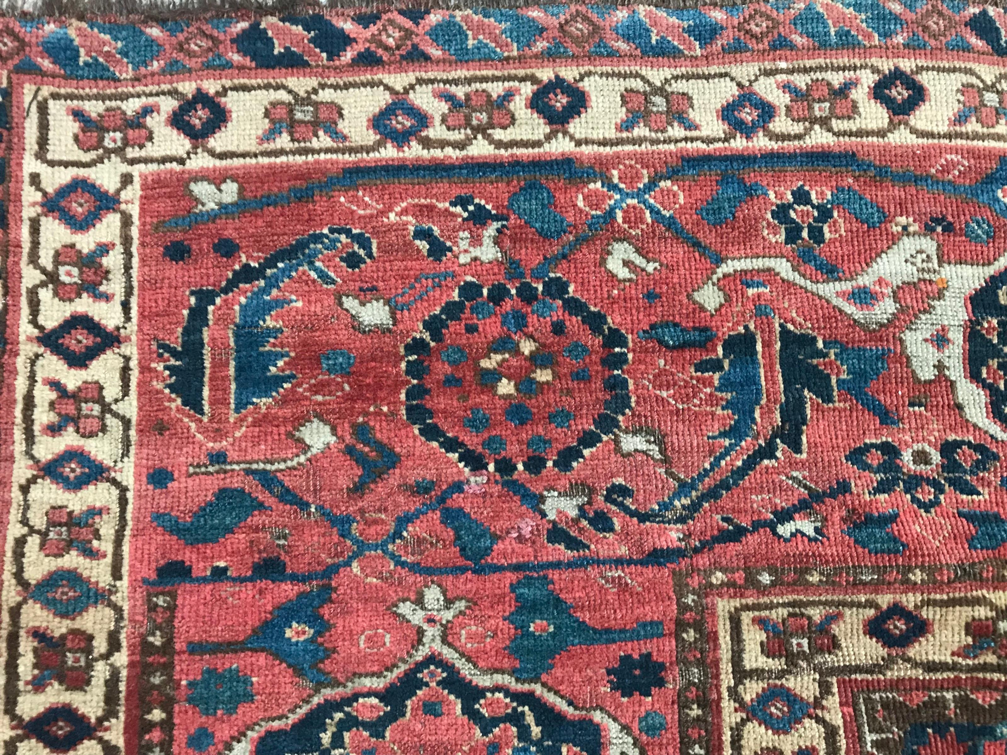Nice Antique Long Beshir Afghan Rug For Sale 2