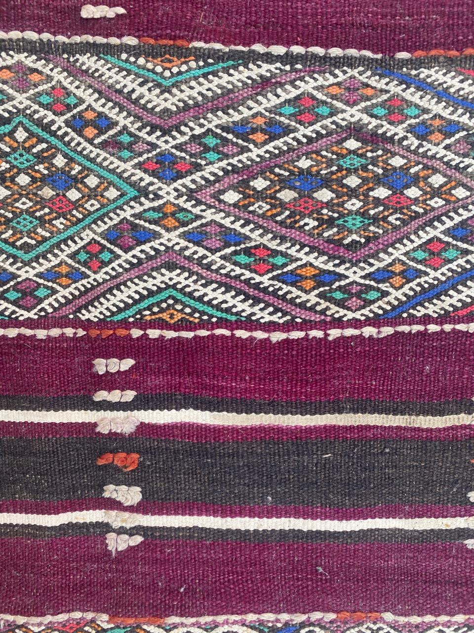 Bobyrug’s Nice Antique Long Moroccan Kilim For Sale 3