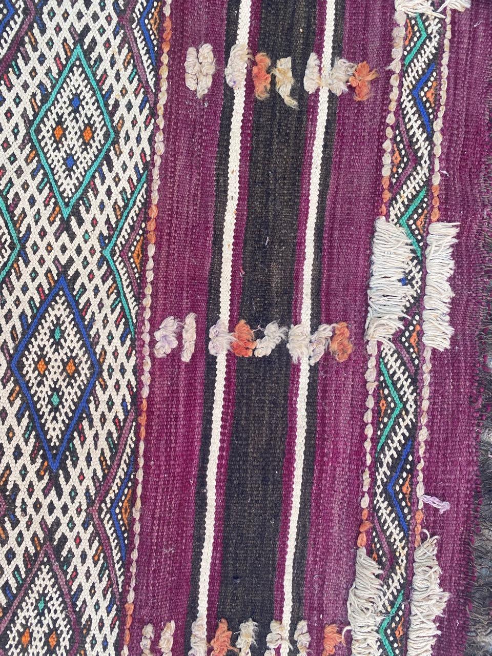 Bobyrug’s Nice Antique Long Moroccan Kilim For Sale 7