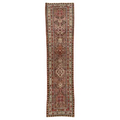 Beau tapis de couloir Malayer ancien