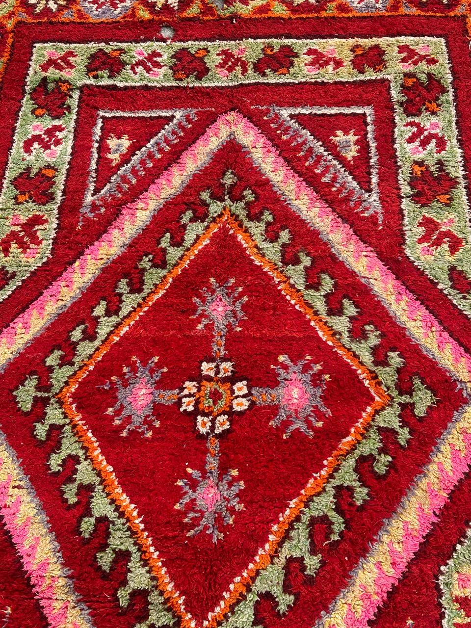 Nice Antique Moroccan tribal rug For Sale 7
