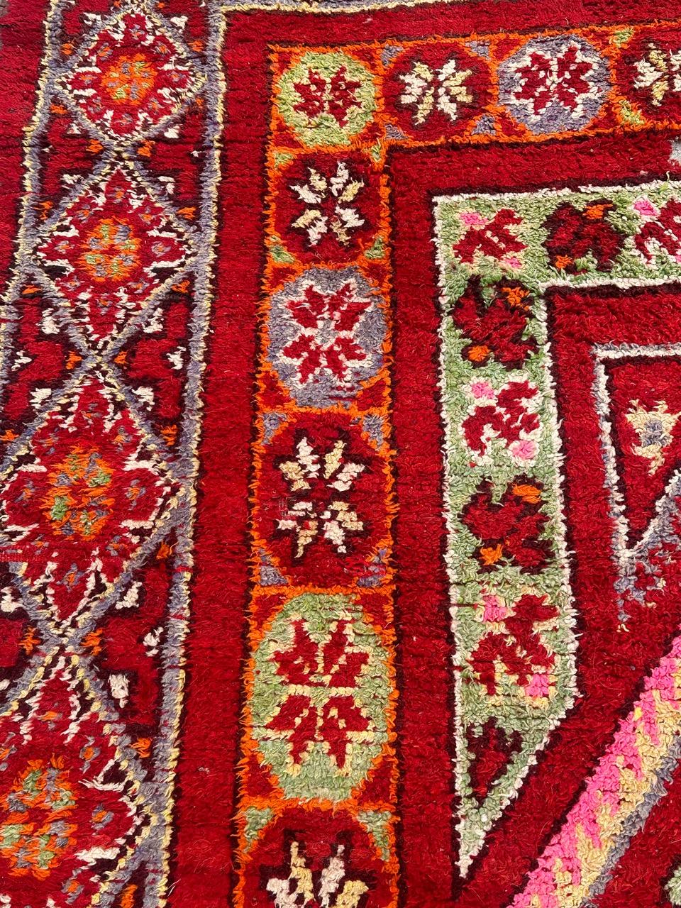Nice Antique Moroccan tribal rug For Sale 8