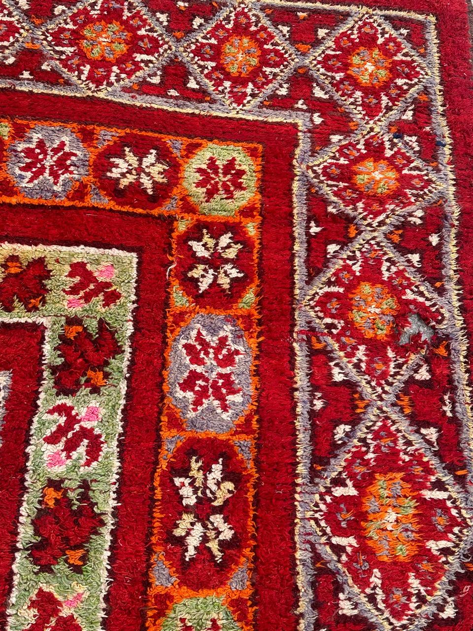 Nice Antique Moroccan tribal rug For Sale 9