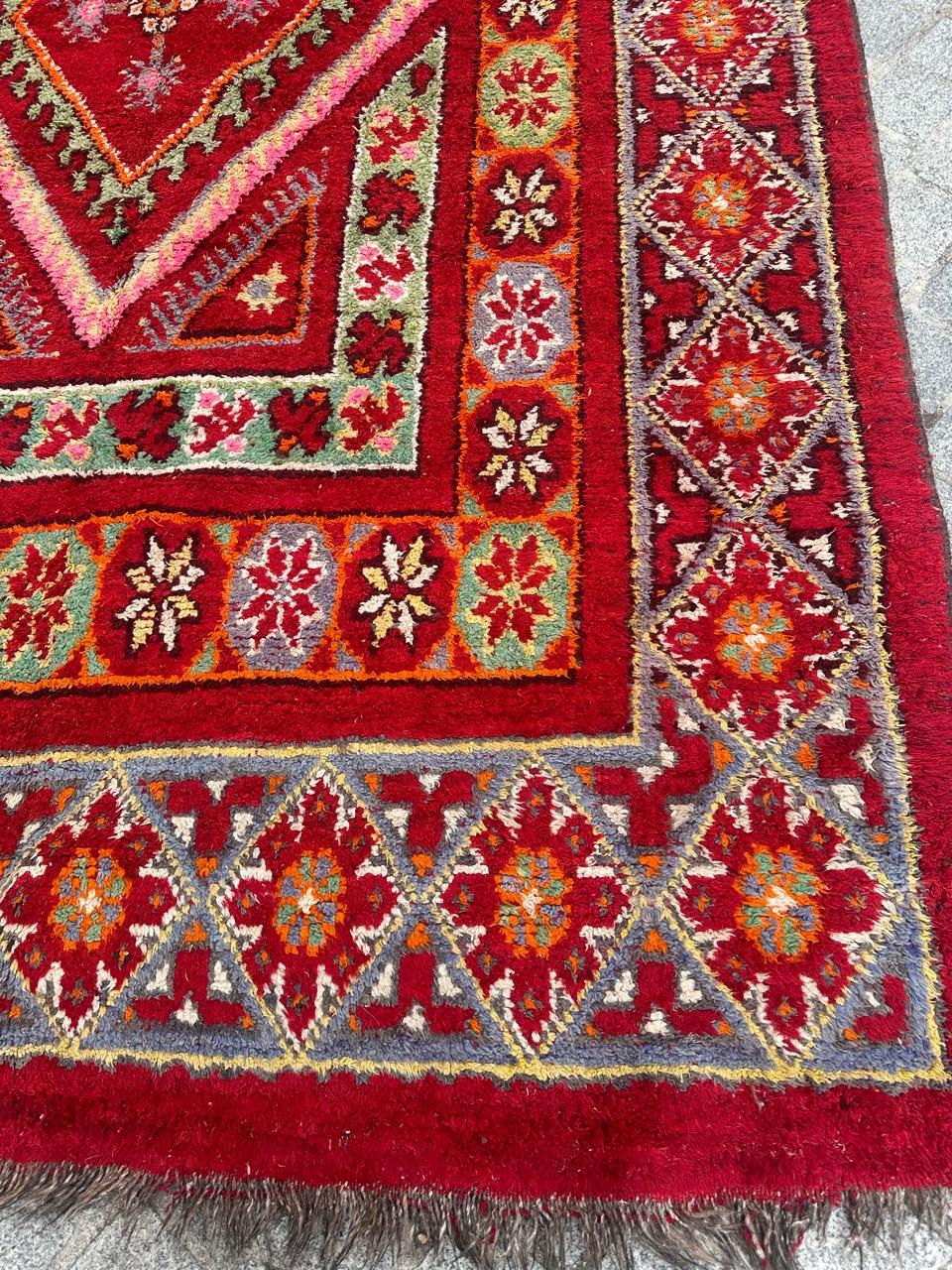 Hand-Knotted Nice Antique Moroccan tribal rug For Sale