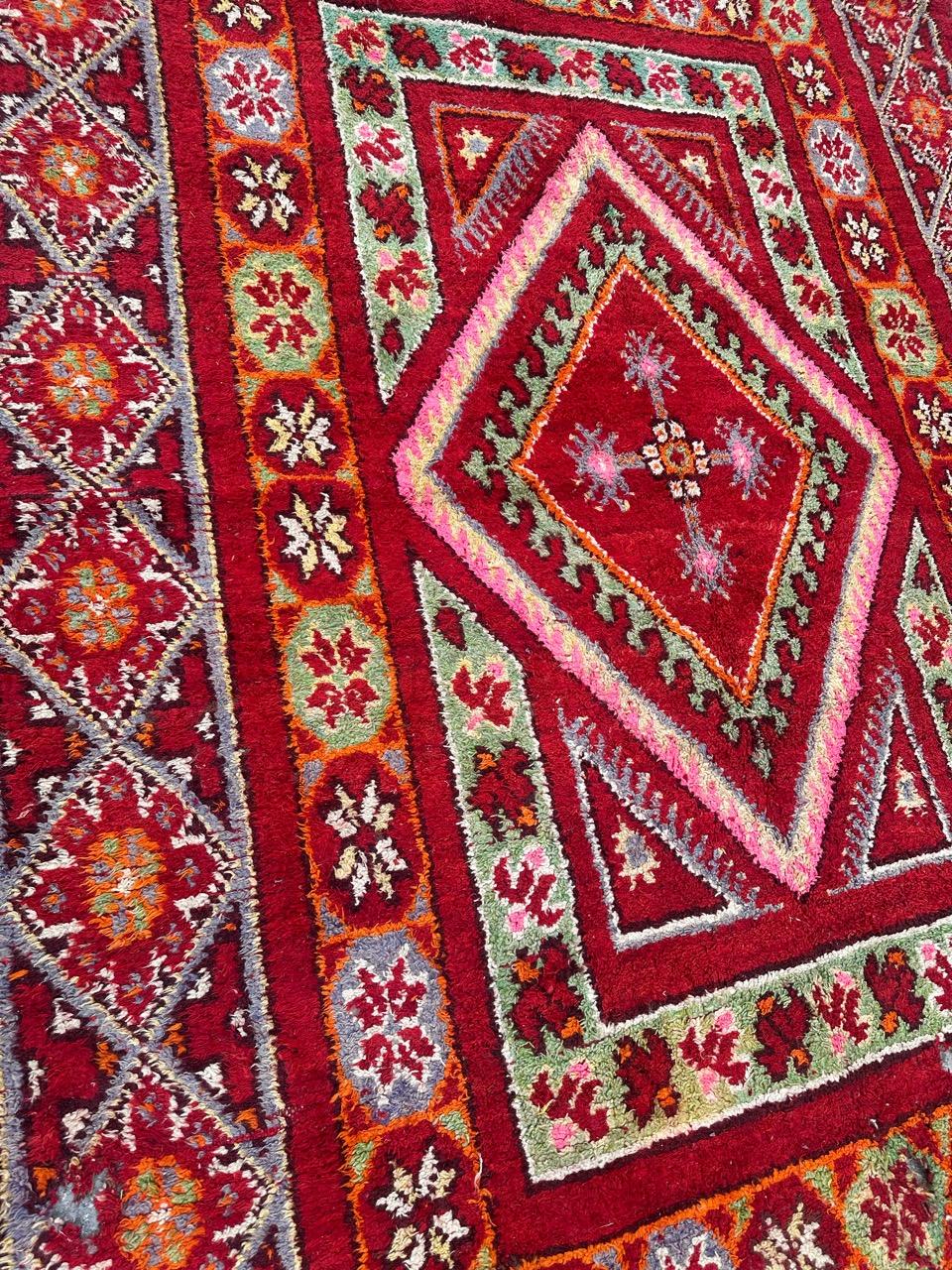 Nice Antique Moroccan tribal rug For Sale 1