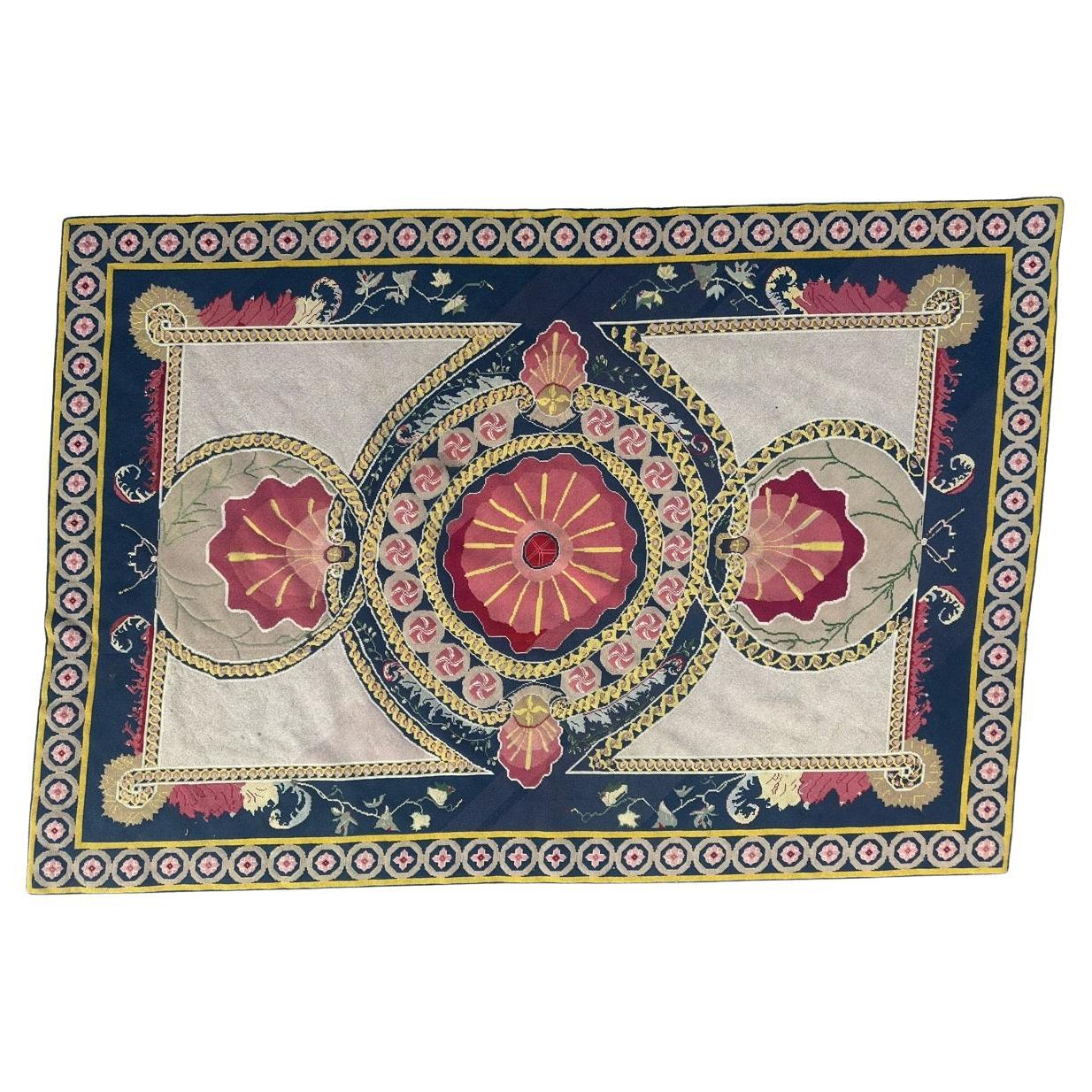 Tapis européen antique à l'aiguille Tapisserie