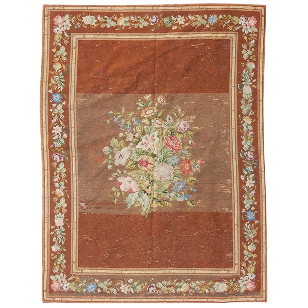 Nice Vintage French Needlepoint Tapestry For Sale at 1stDibs