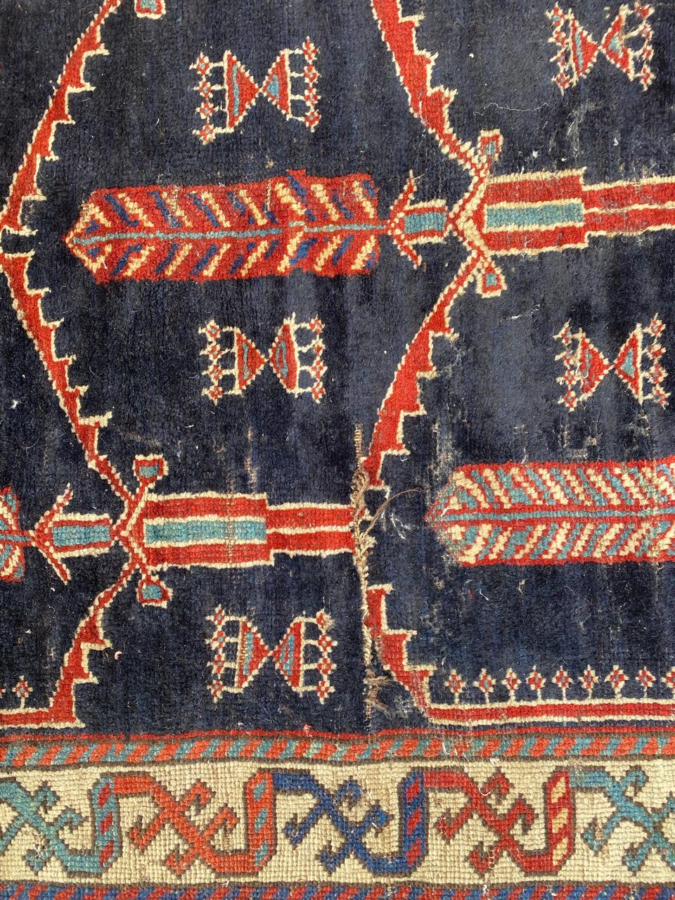 19th Century Bobyrug’s Nice Antique North Western Tribal Rug For Sale