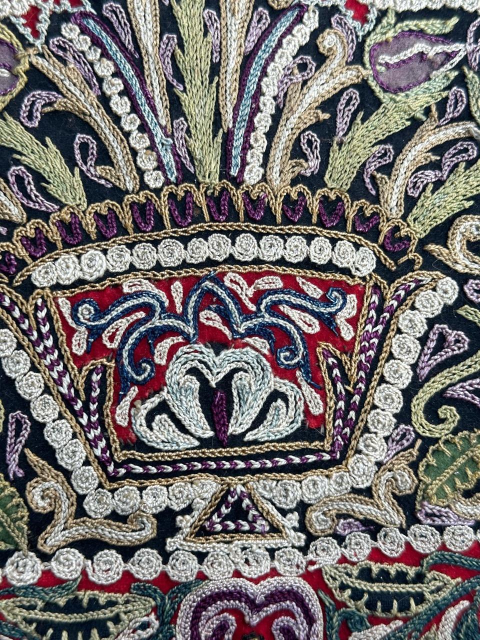 Bobyrug’s Nice antique Rashti Douzi embroidery For Sale 2