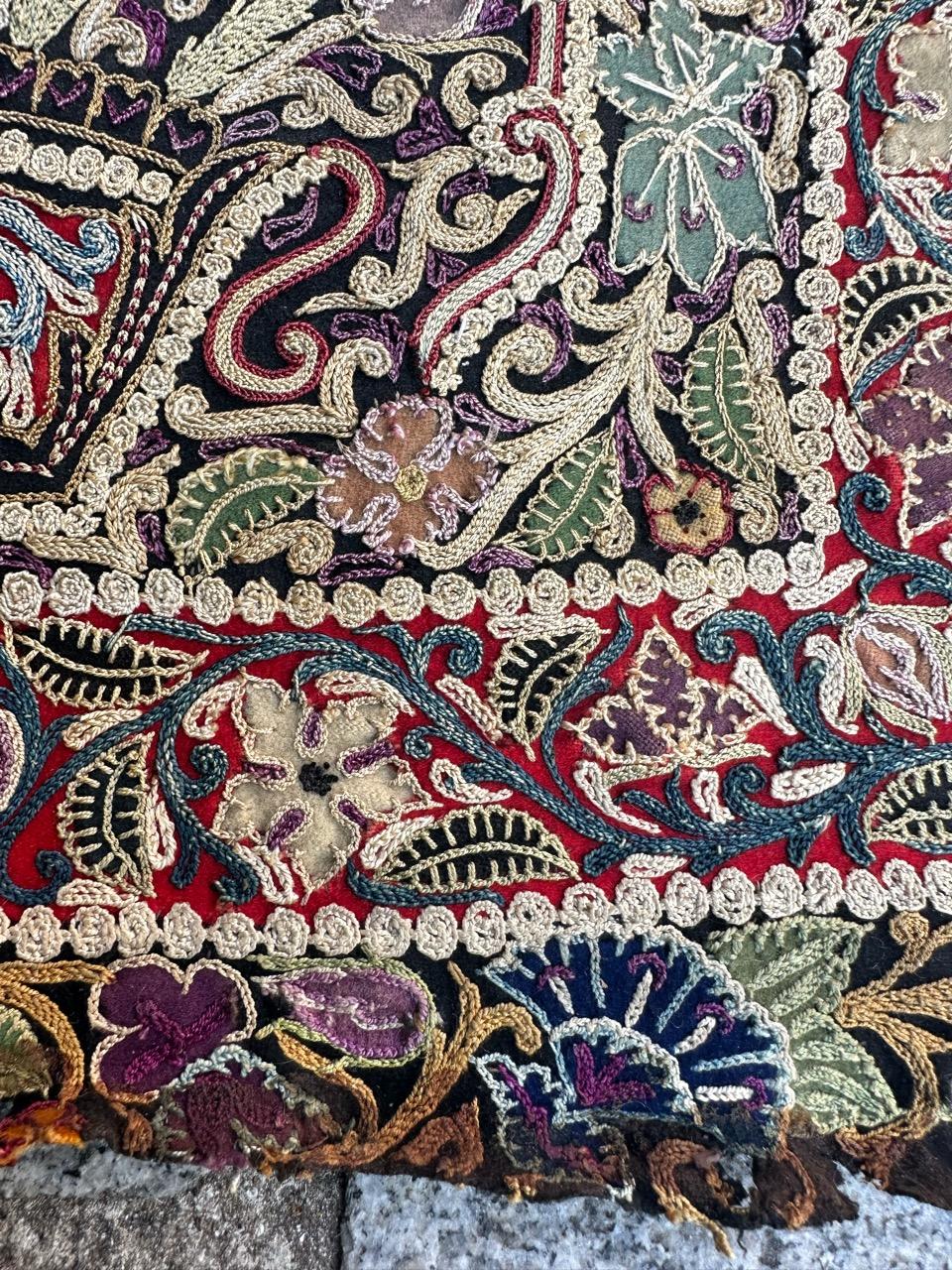Bobyrug’s Nice antique Rashti Douzi embroidery For Sale 2