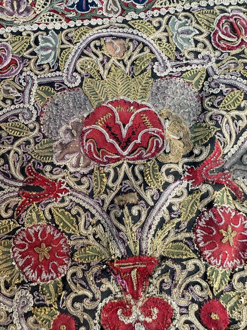 Bobyrug’s Nice antique Rashti Douzi embroidery For Sale 1